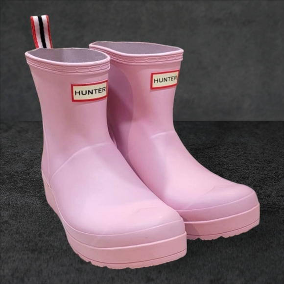 Hunter Shoes - New Pink Hunter Play Short Ankle Winter Boot Rain US 10 UK 8